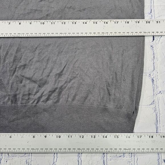Banana Republic Silk Blend Sweater Long Sleeve Gray MENS SIZE XL - Picture 5 of 10